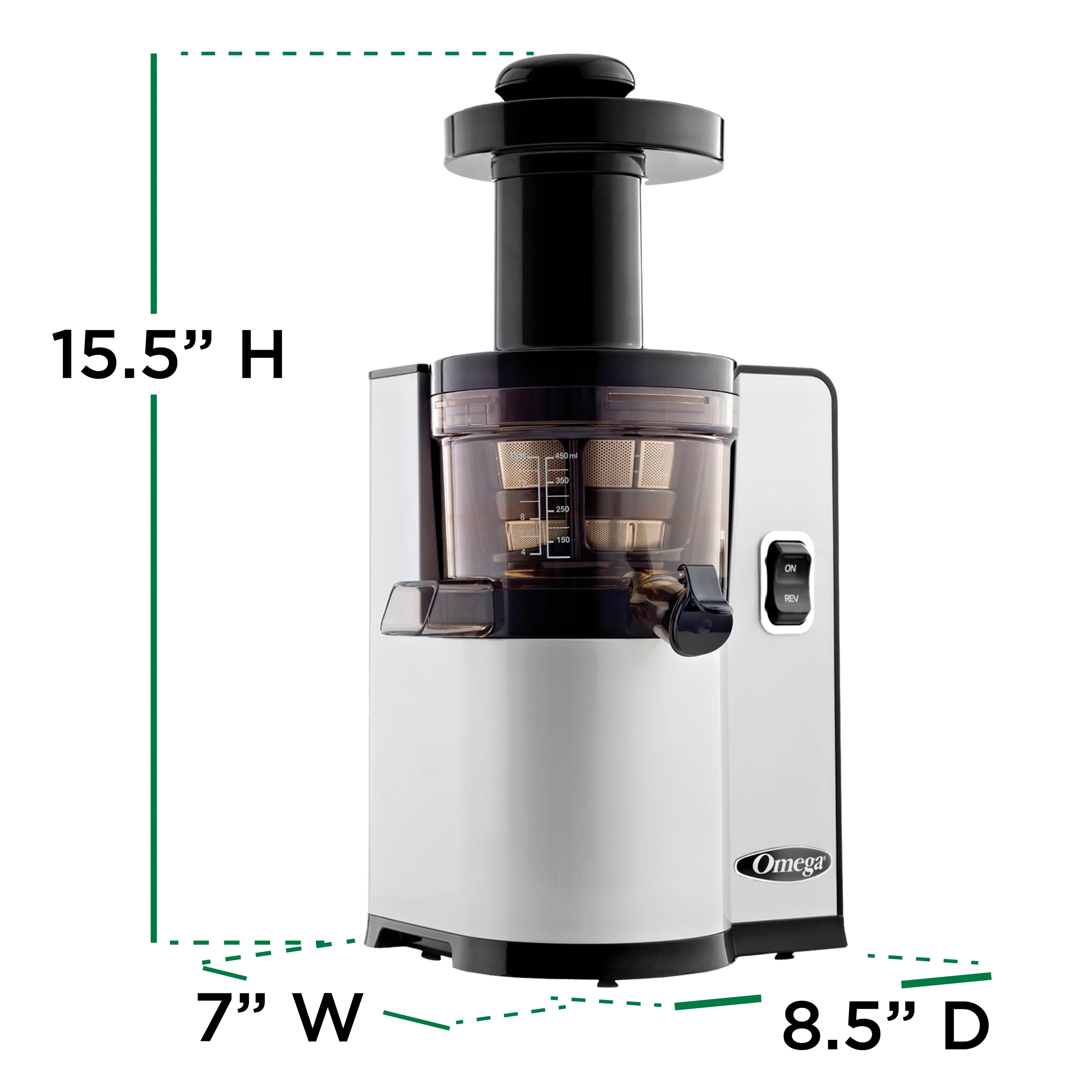 Omega Pure Press Cold Press Masticating Vegetable and Fruit Extractor (VSJ843Q) - Image 9