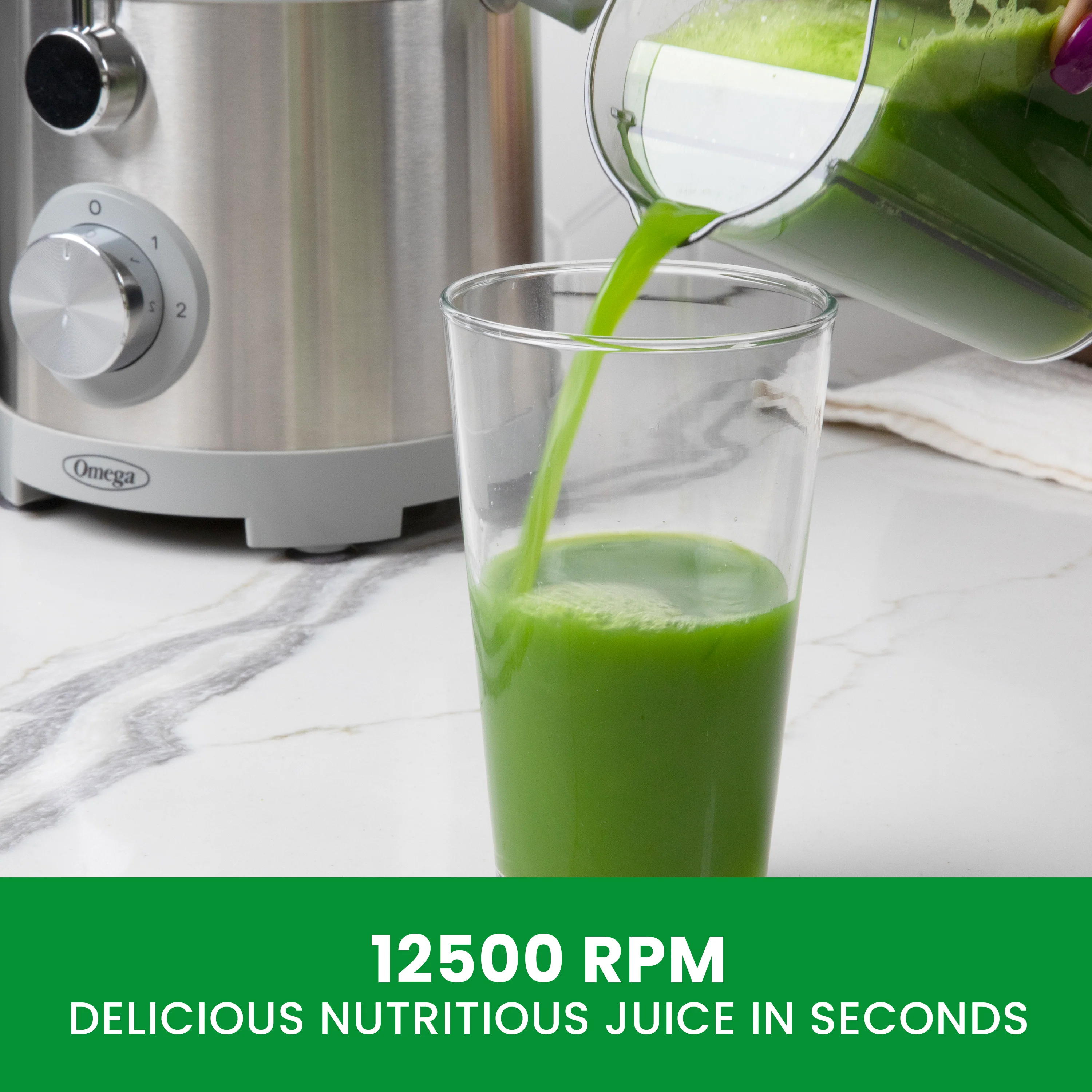 Omega High Speed Juicer with Extra Large Chute (OMJCHSXLCSV13) - Image 4