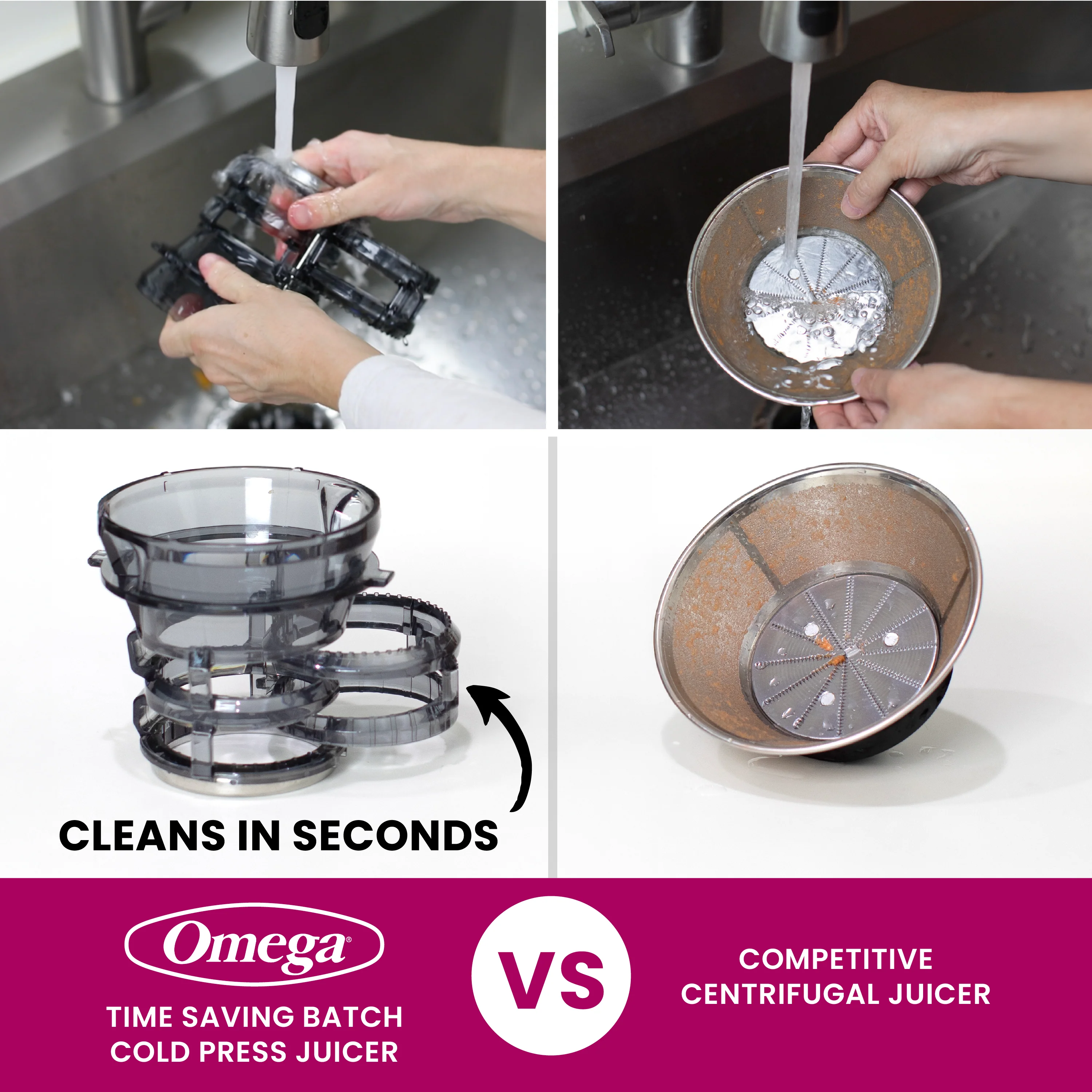 Omega Time Saving Cold Press Batch Juicer (OMJCSMVB) - Image 16