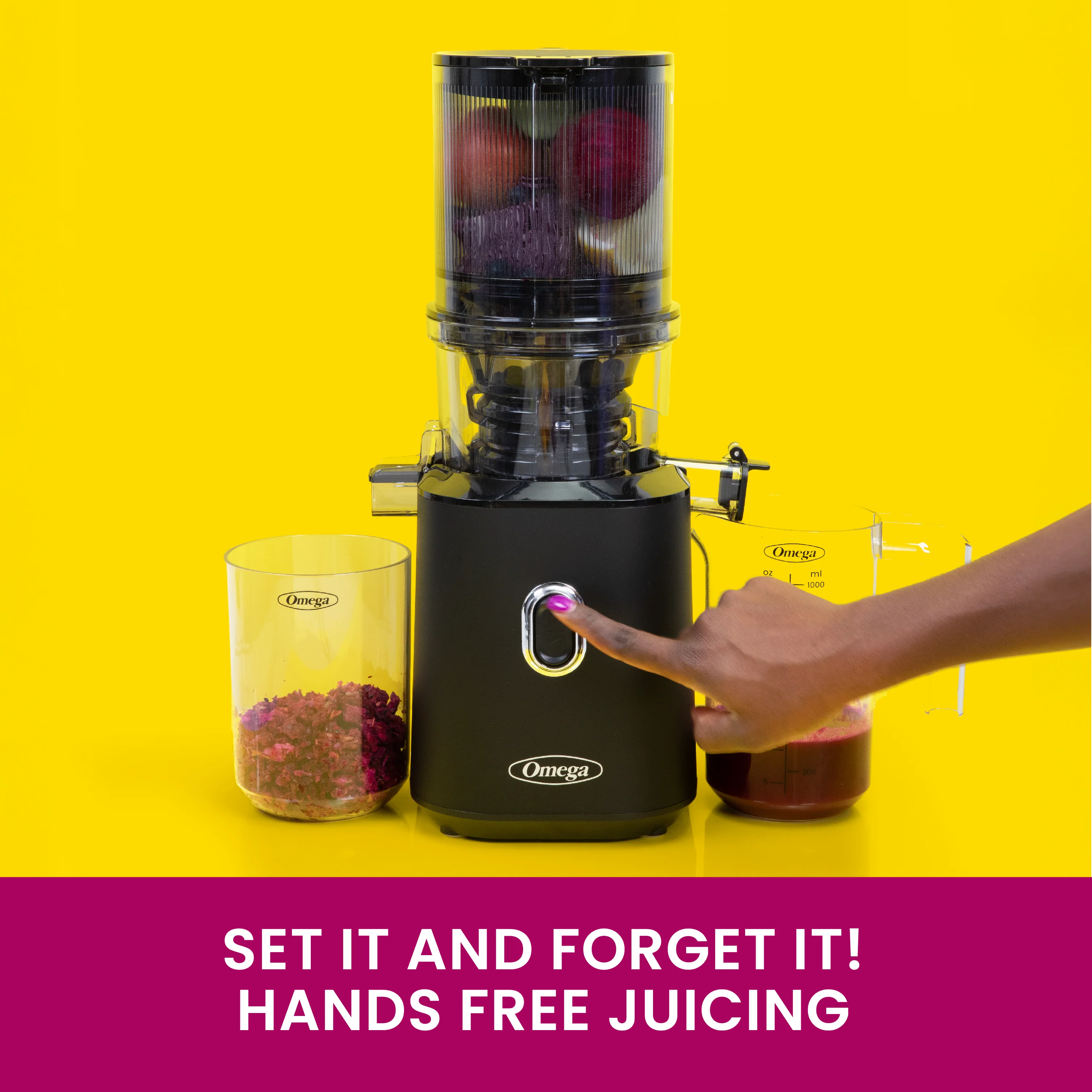 Omega Time Saving Cold Press Batch Juicer (OMJCSMVB) - Image 4